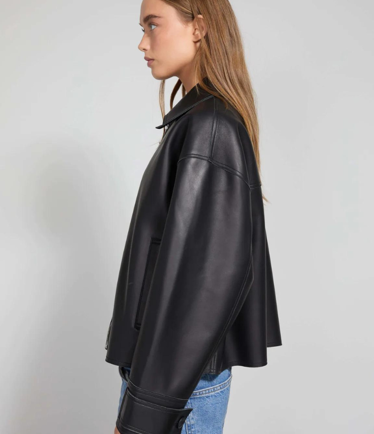 ANAIS | CHAQUETA DE CUERO NEGRO